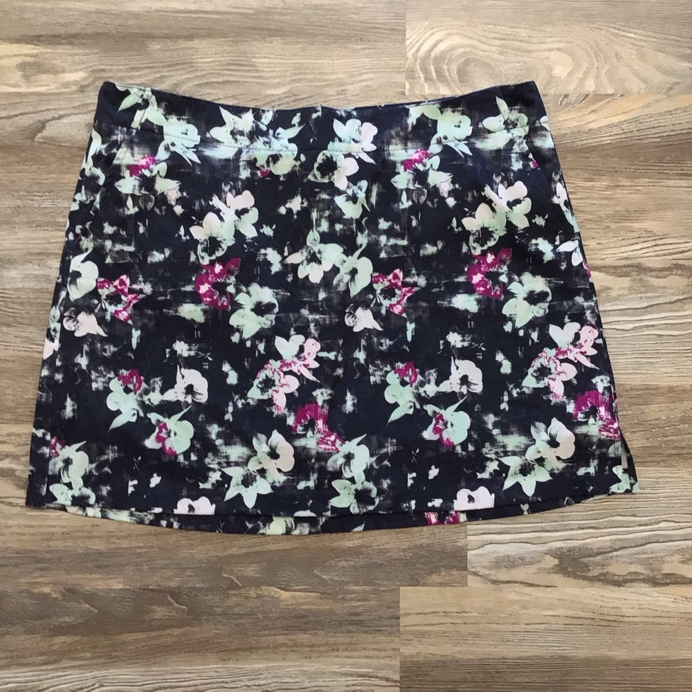 Lady Hagen Navy Floral Athleisure Skort Golf Tennis Pickleball 14